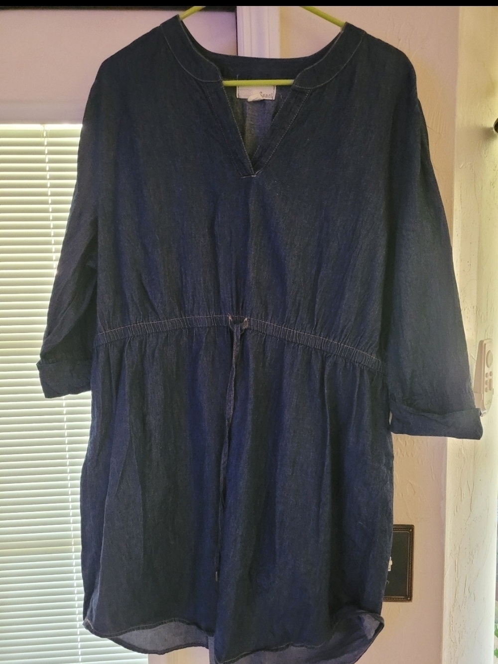 Dark Blue Denim Tunic Dress